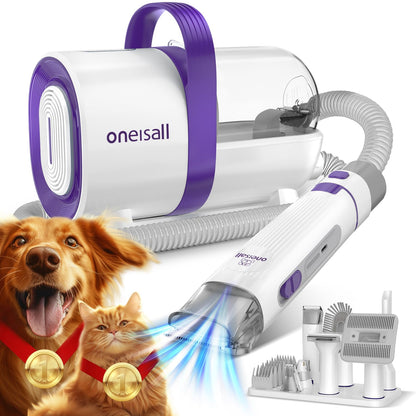 7-in-1 Pet Grooming Vacuum with Clipper & Nail Grinder