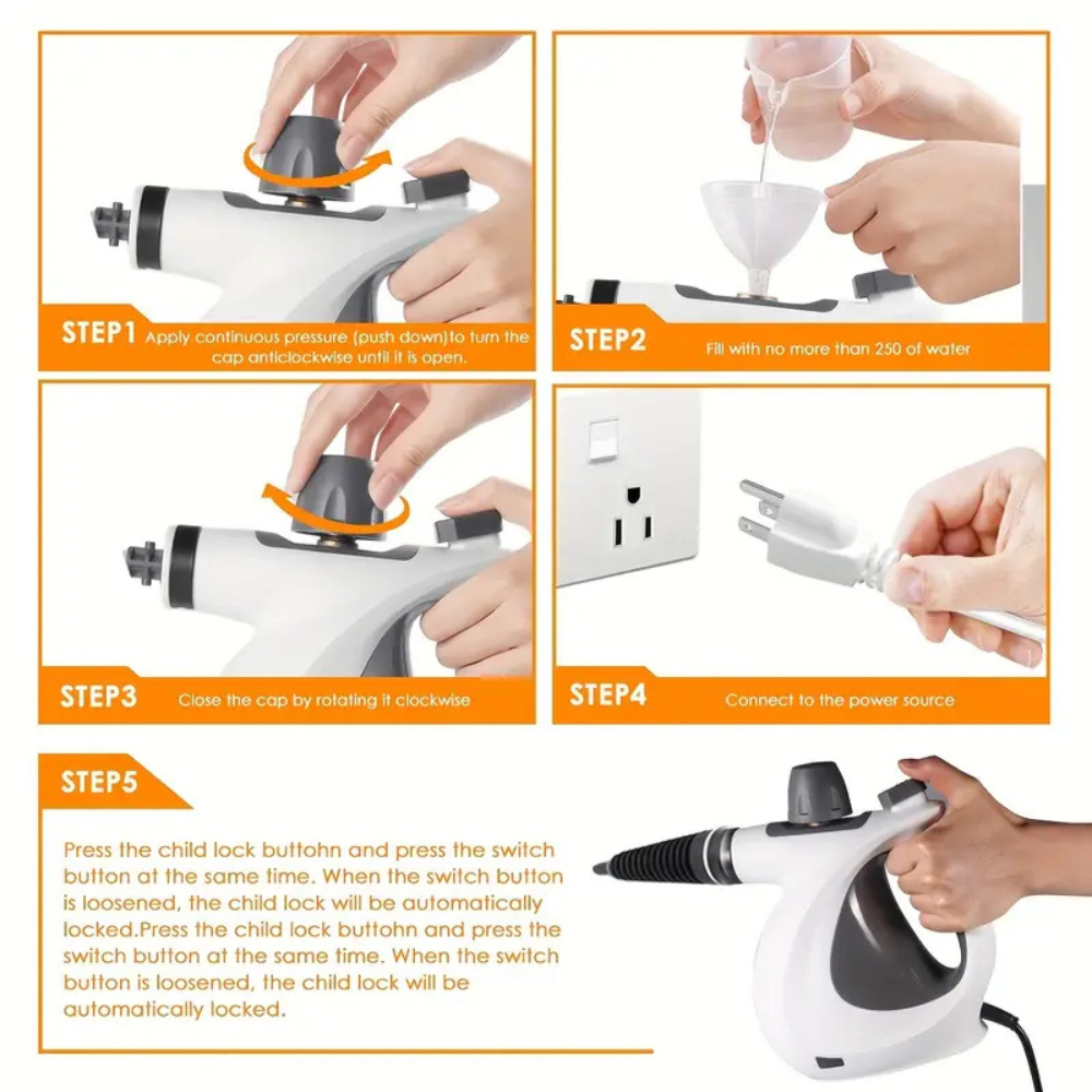 Handheld Pressurized Steam Cleaner