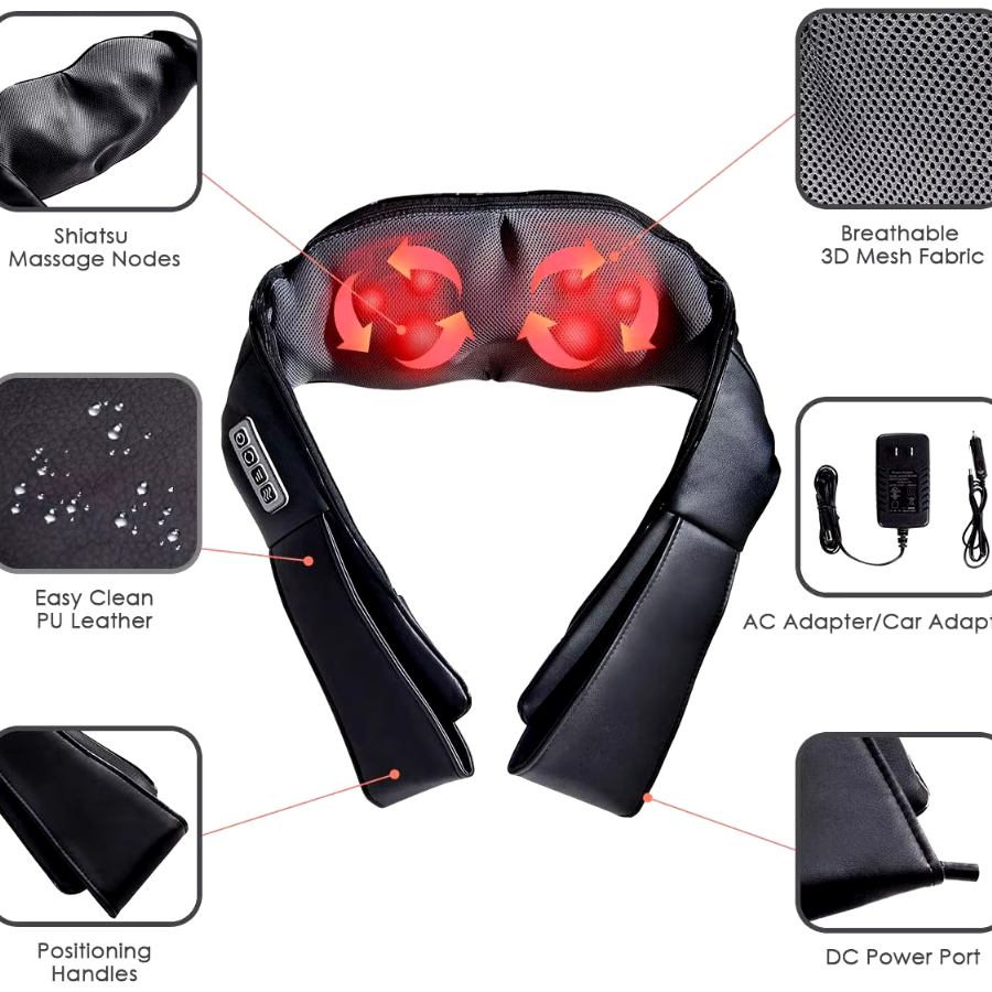 Cordless Shiatsu Neck & Back Massager