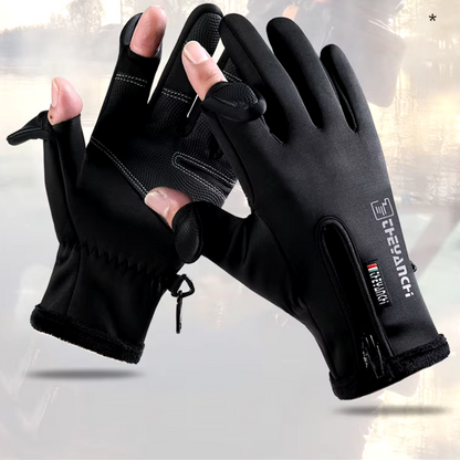 Men's Waterproof Winter Gloves – Full Finger, Thermal, Touchscreen-Compatible for Fishing, Cycling, Hiking, Skiing, and Motorcycling