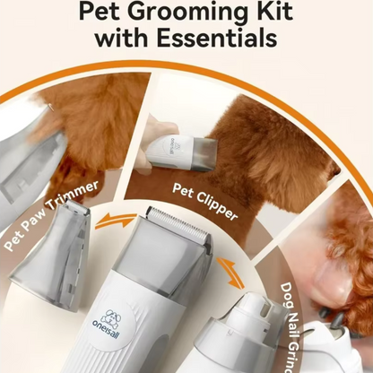 7-in-1 Pet Grooming Vacuum with Clipper & Nail Grinder